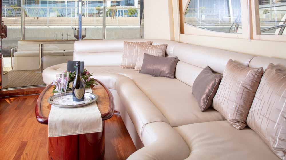 expansive lounge of majesty yacht